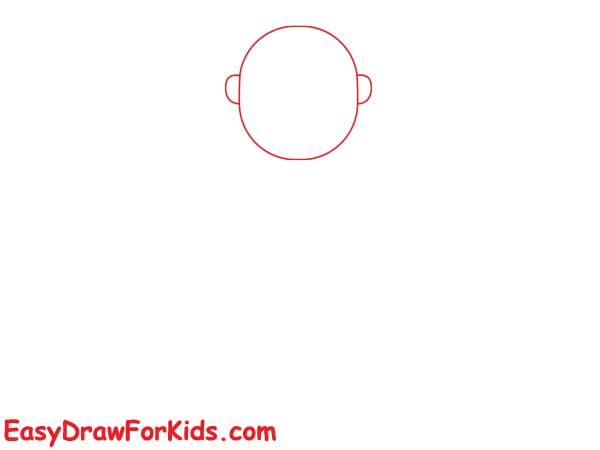 simple soldier drawing step 1