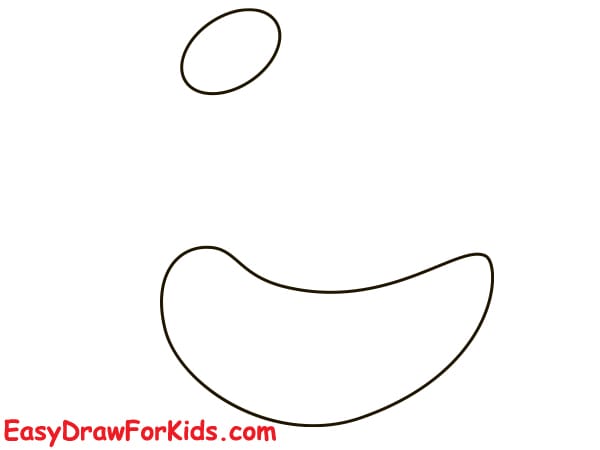 simple swan drawing step 1