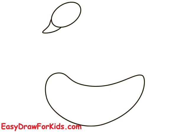 simple swan drawing step 2
