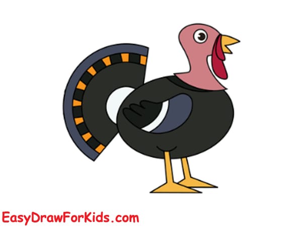 simple turkey drawing step 6