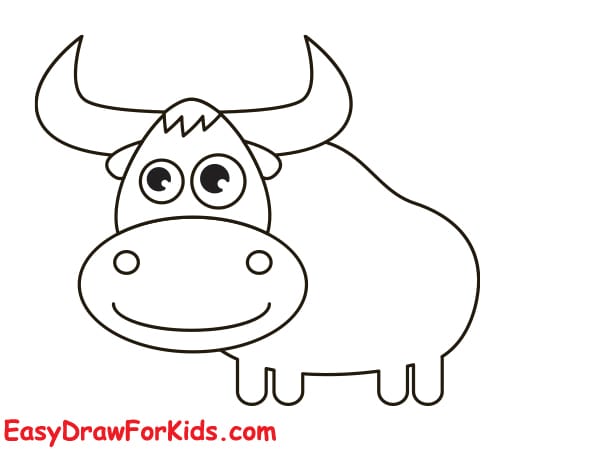 simple yak drawing step 6