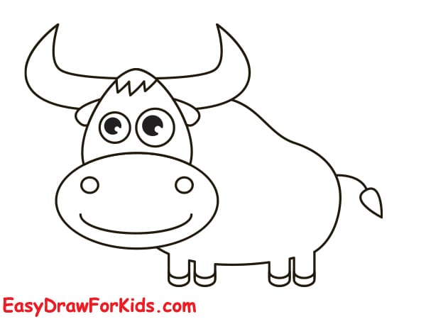 simple yak drawing step 7