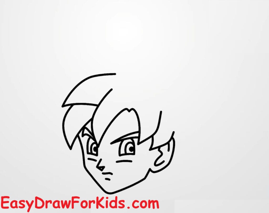 How-to-draw-GOKU-super-saiyan-god-step-5