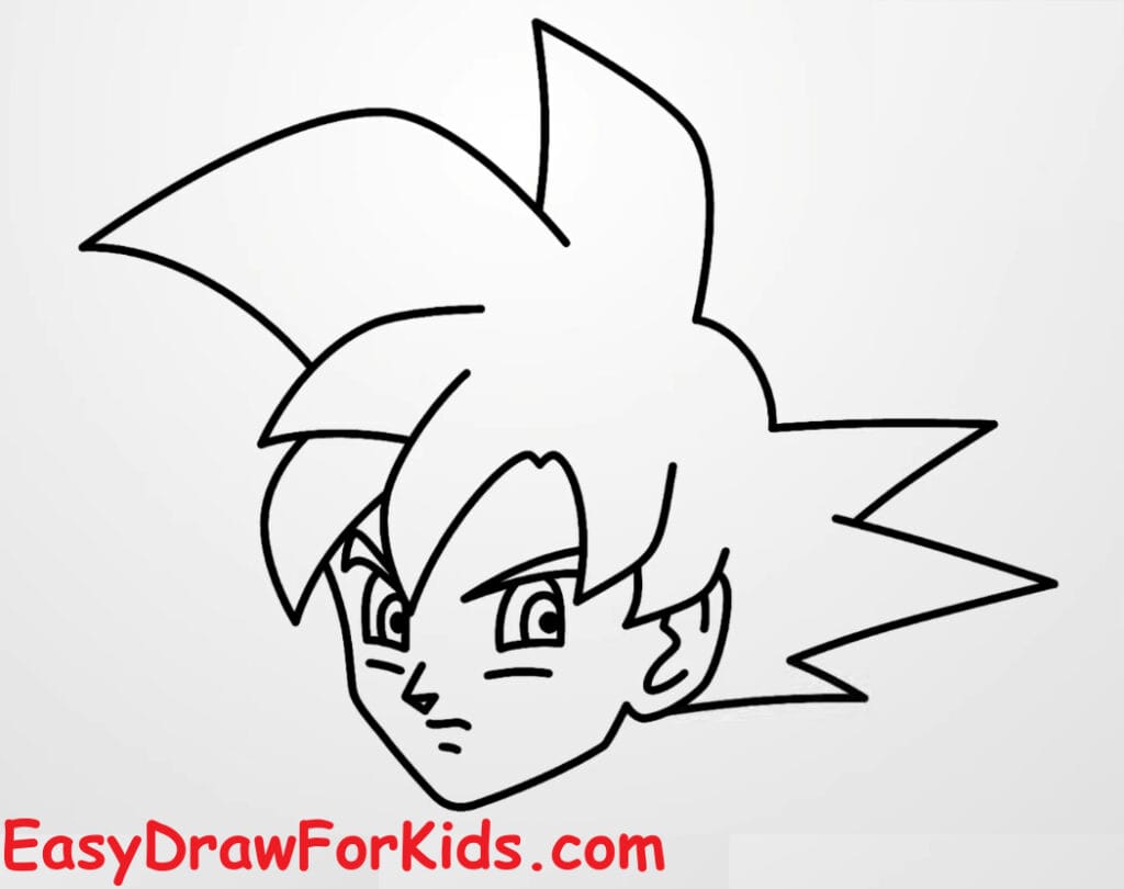 How-to-draw-GOKU-super-saiyan-god-step-6