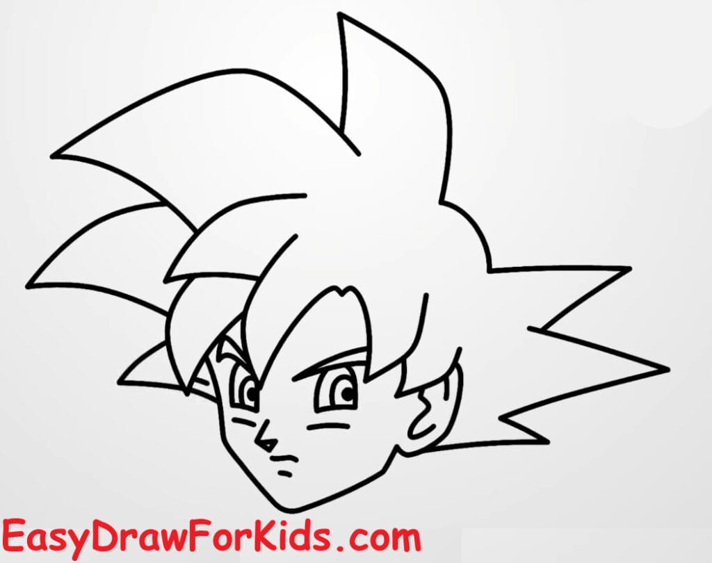 How-to-draw-GOKU-super-saiyan-god-step-7
