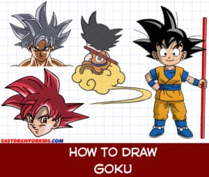 how to draw goku