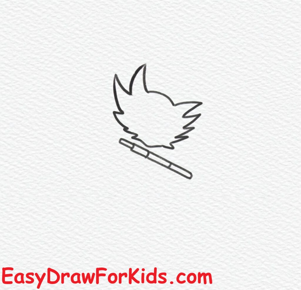how-to-draw-goku-sitting-on-the-cloud-step-2