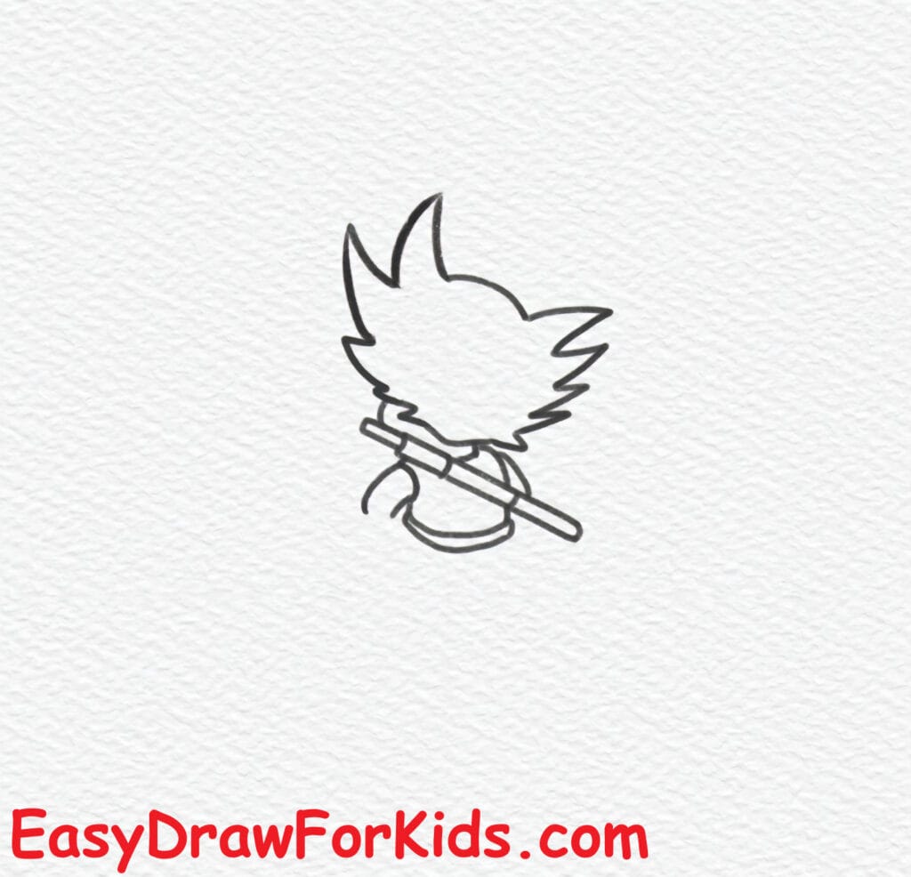 how-to-draw-goku-sitting-on-the-cloud-step-3