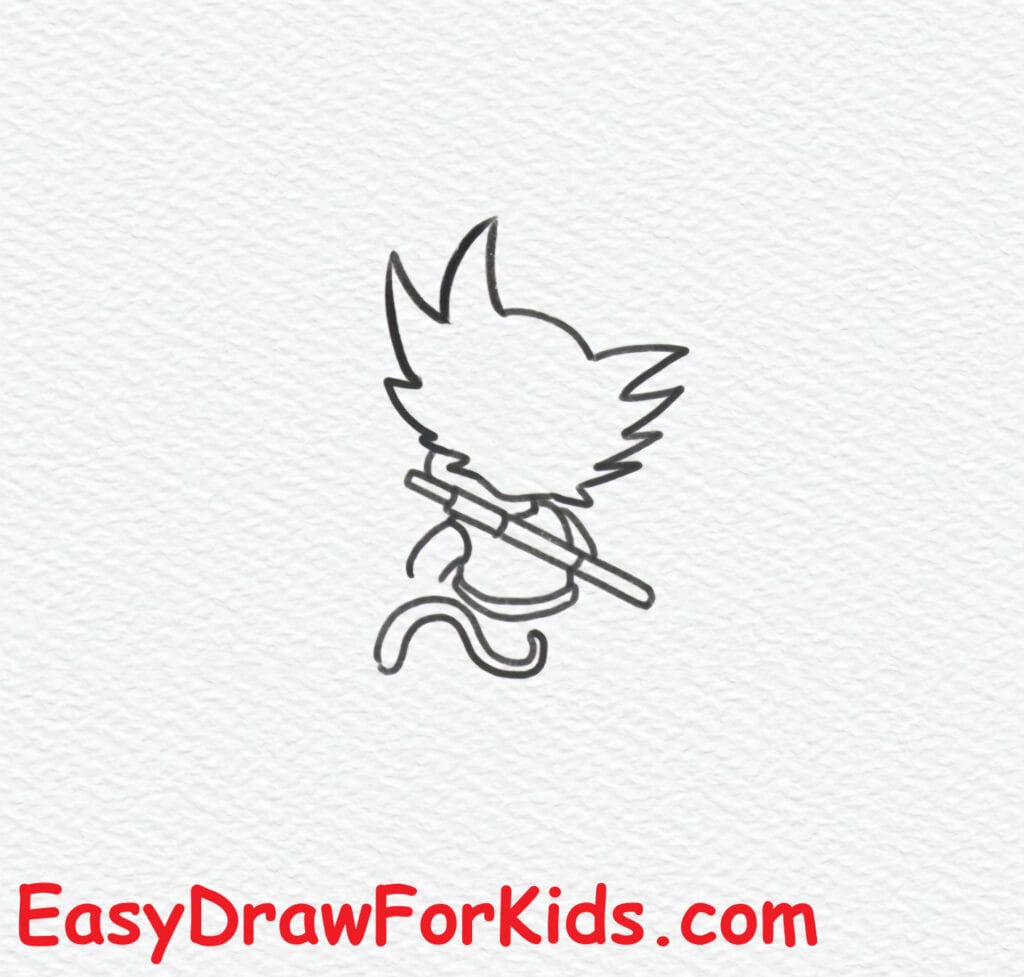 how-to-draw-goku-sitting-on-the-cloud-step-4