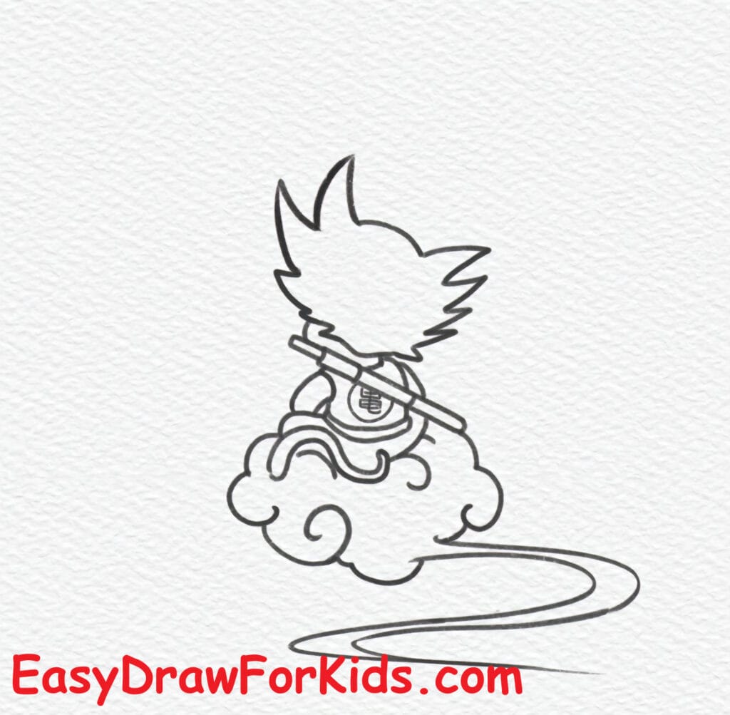 how-to-draw-goku-sitting-on-the-cloud-step-7
