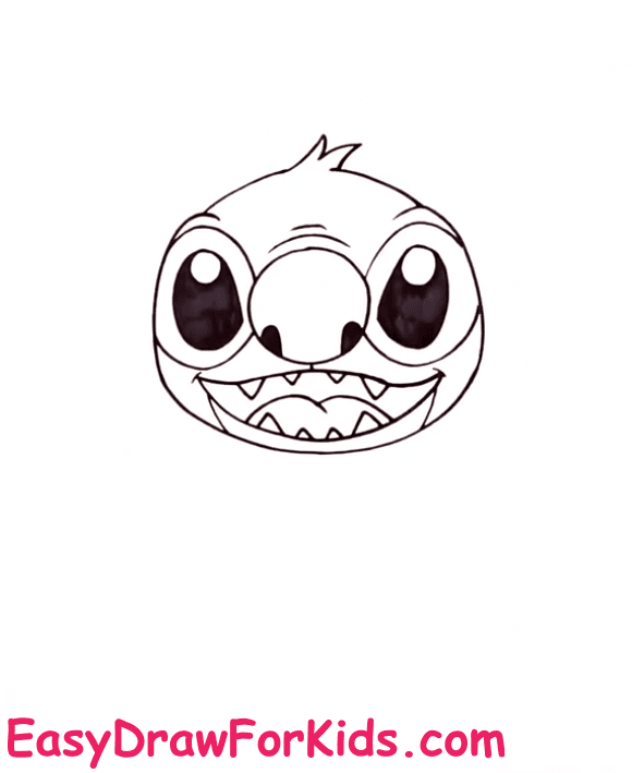 How to Draw Stitch Step 4
