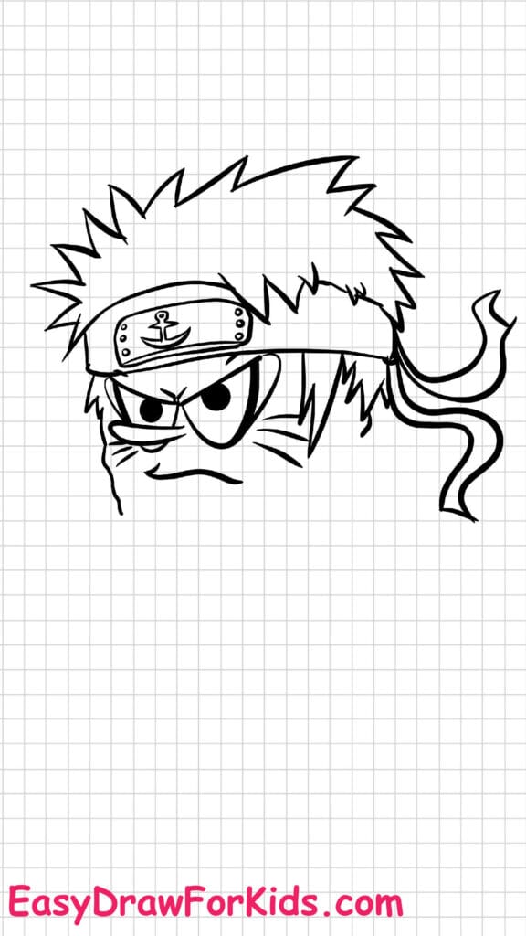 How To Draw Spongebob Naruto step 2