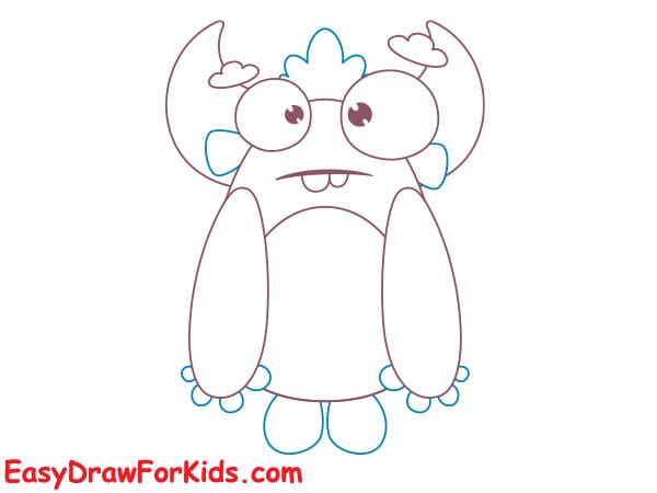 big foot monster drawing step 5