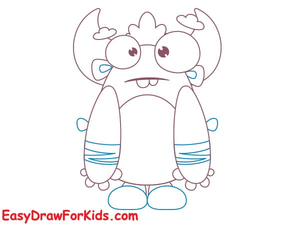 big foot monster drawing step 6