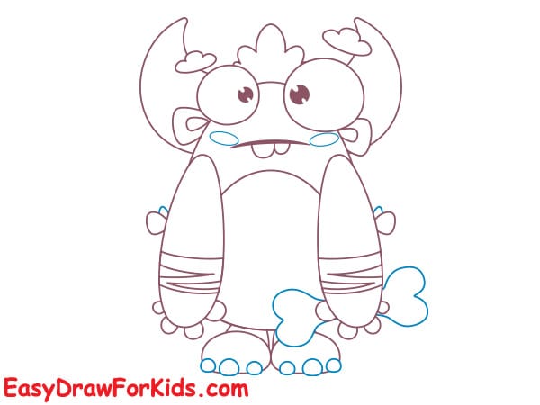 big foot monster drawing step 7