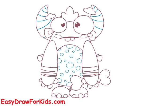 big foot monster drawing step 8