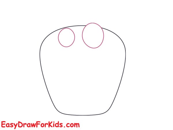 cartoon monster drawing step 2