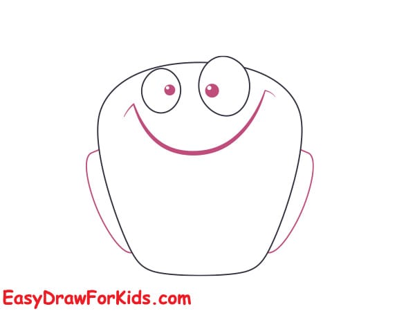 cartoon monster drawing step 3