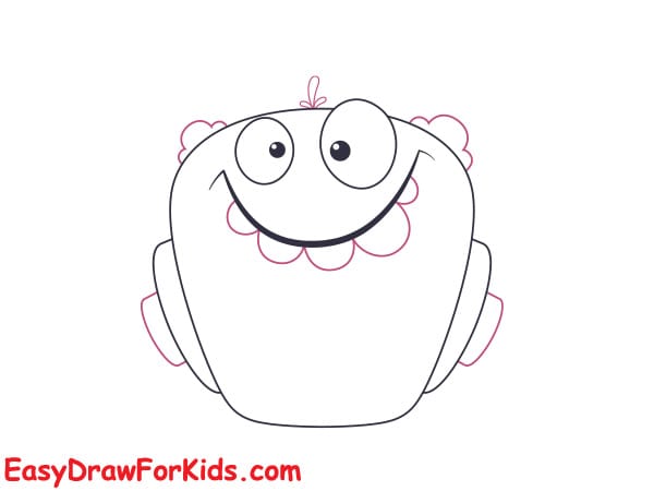 cartoon monster drawing step 4
