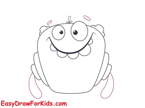 cartoon monster drawing step 5