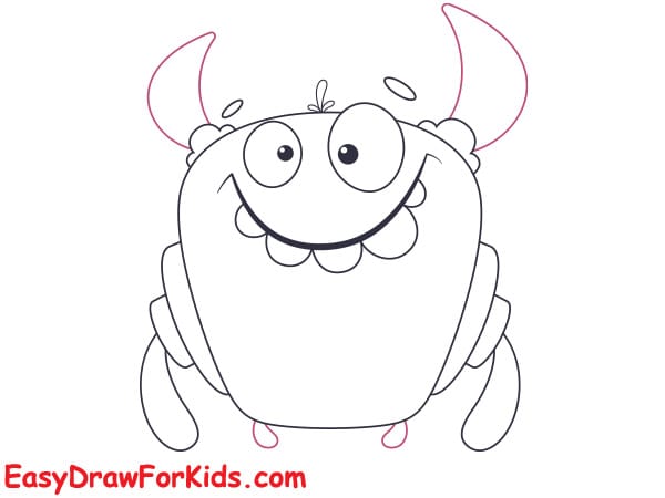 cartoon monster drawing step 6