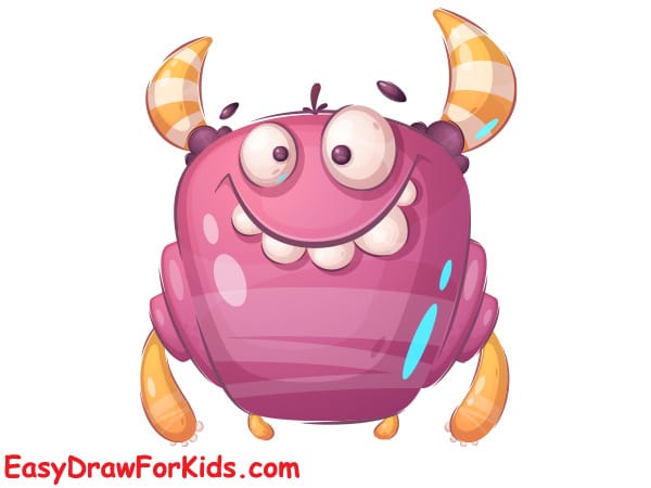 cartoon monster drawing step 8