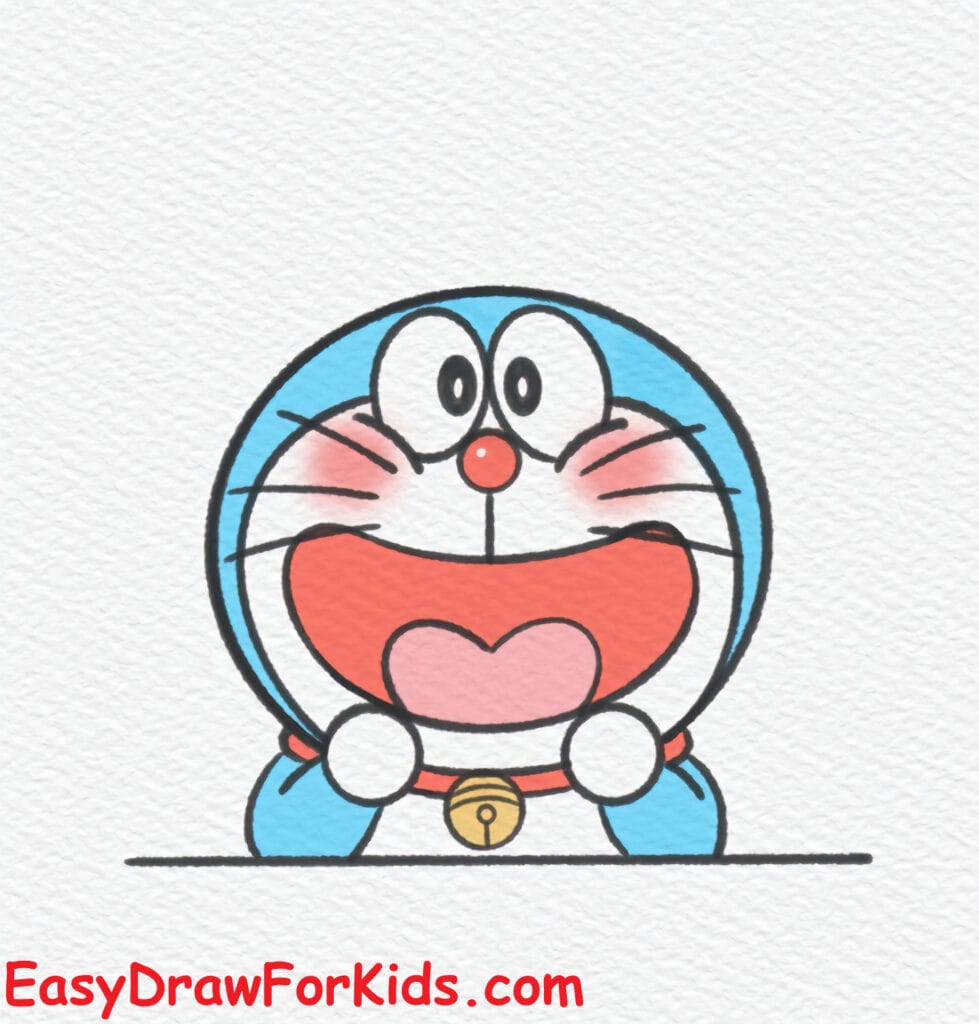 cute doraemon drawing step 8