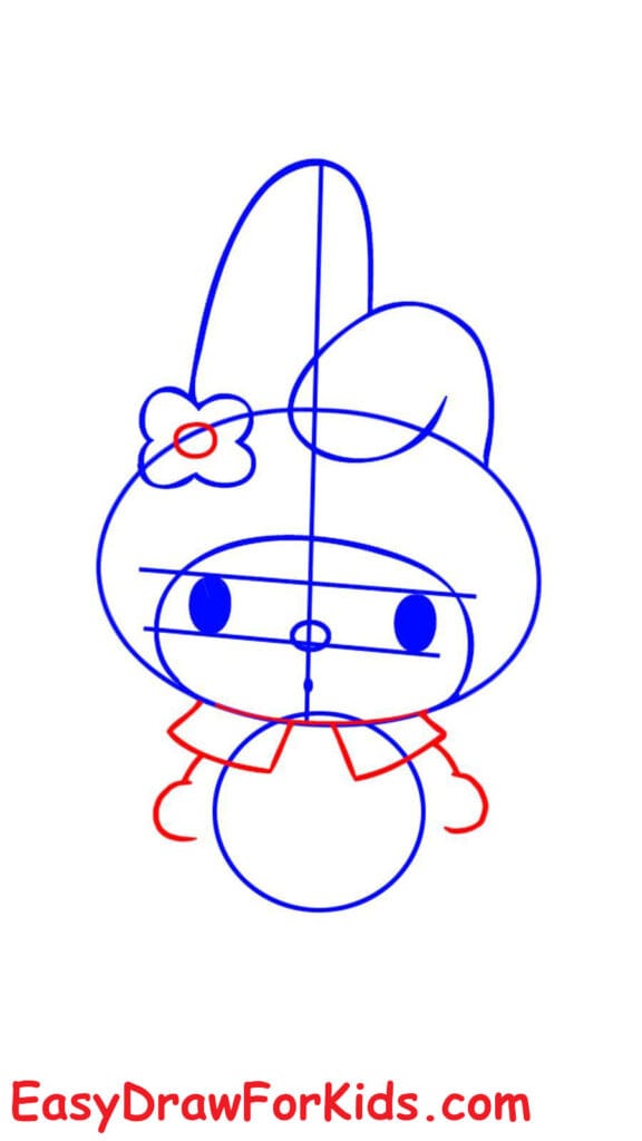 cute my melody drawing step 3