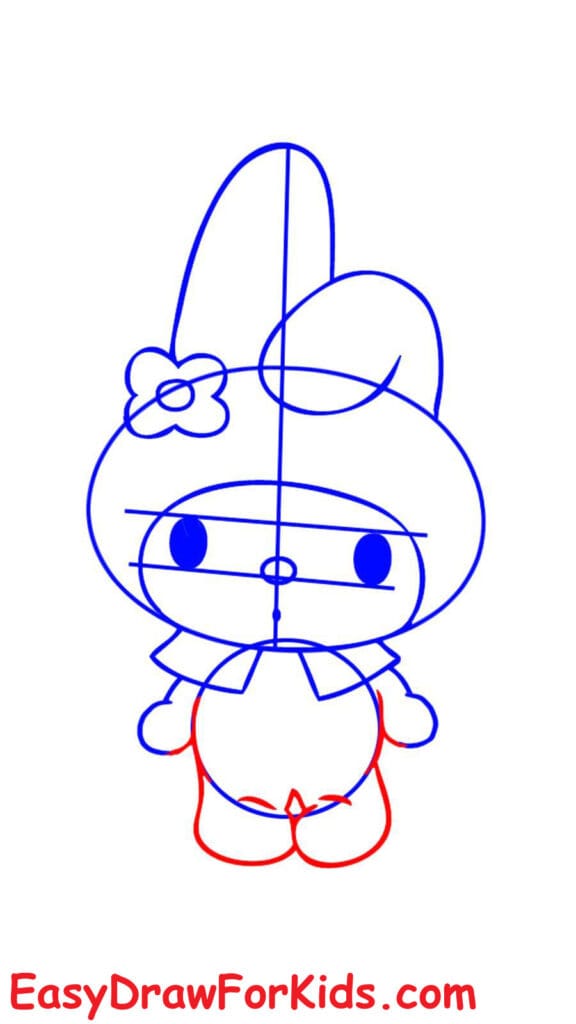 cute my melody drawing step 4