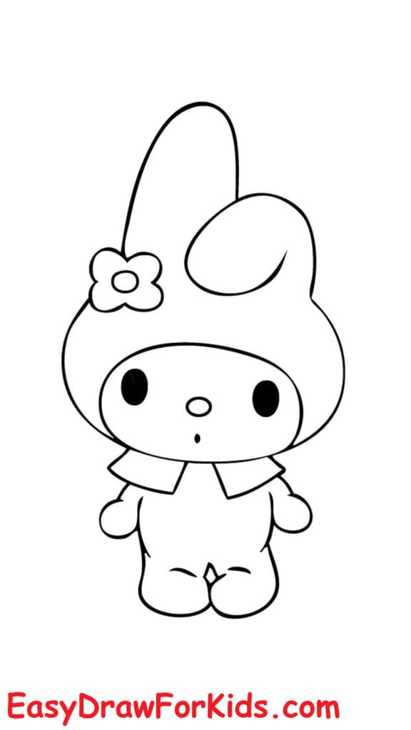 cute my melody drawing step 5