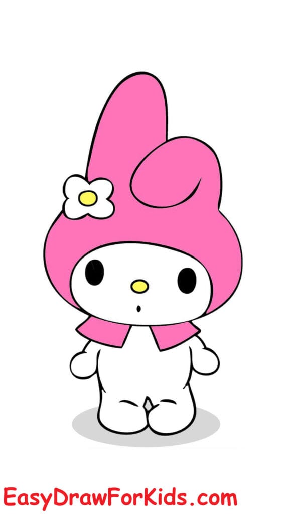 cute my melody drawing step 6