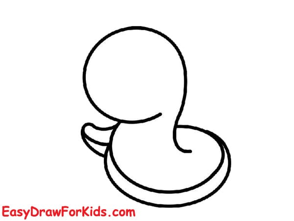 cute snake drawing step 2