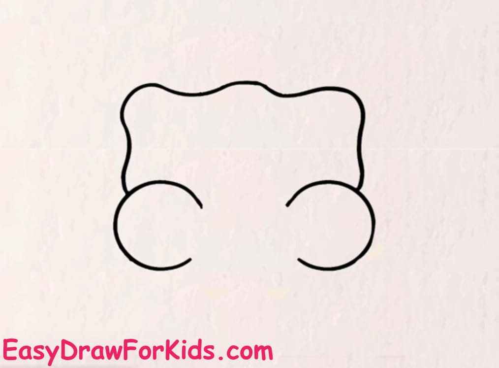 cute spongebob drawing step 2