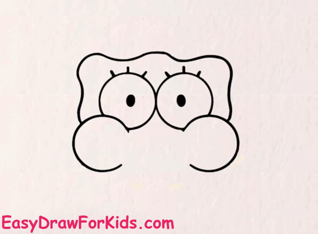 cute spongebob drawing step 3