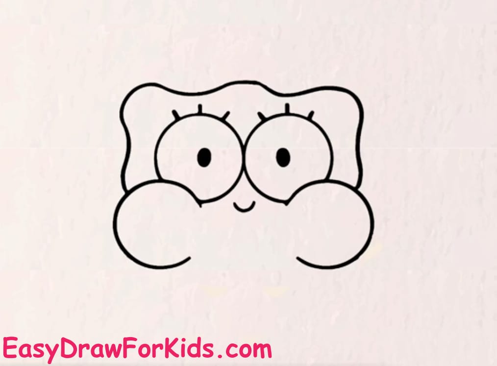 cute spongebob drawing step 4