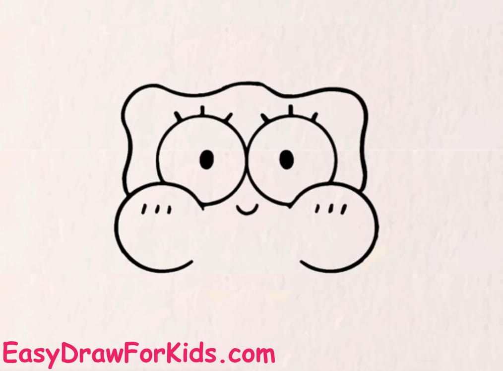 cute spongebob drawing step 5