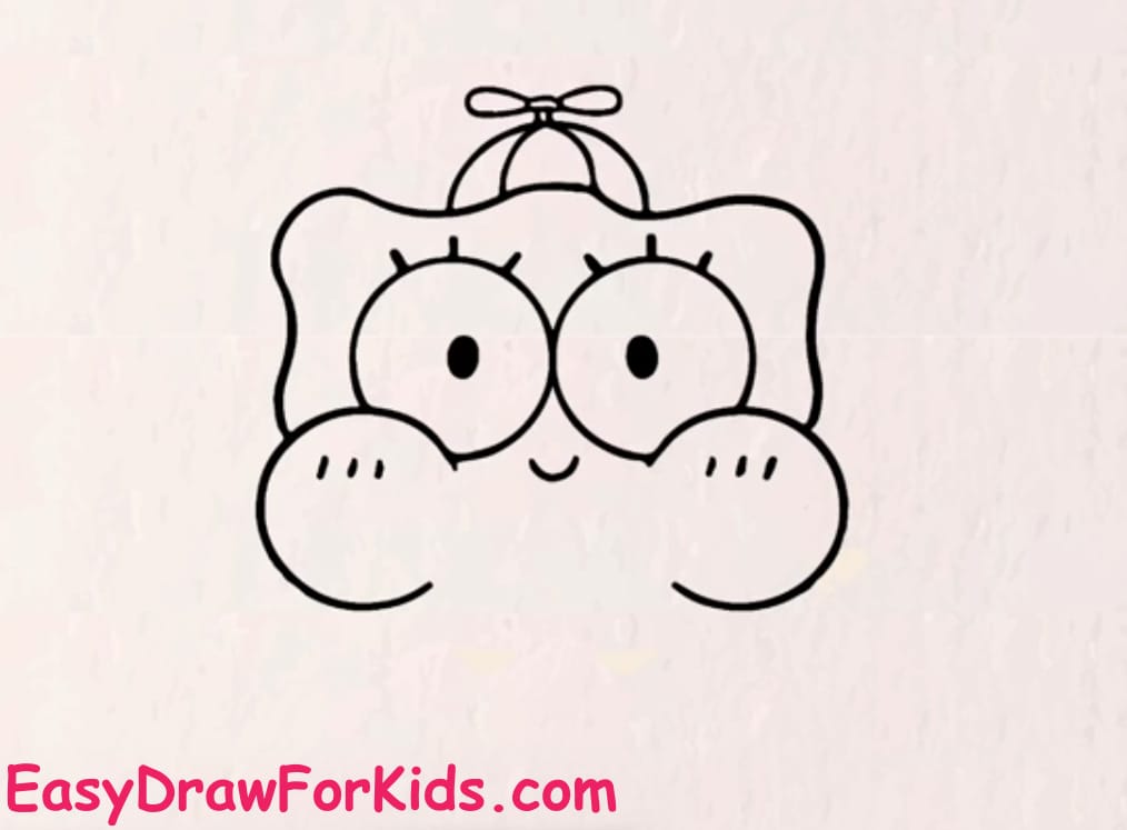 cute spongebob drawing step 6