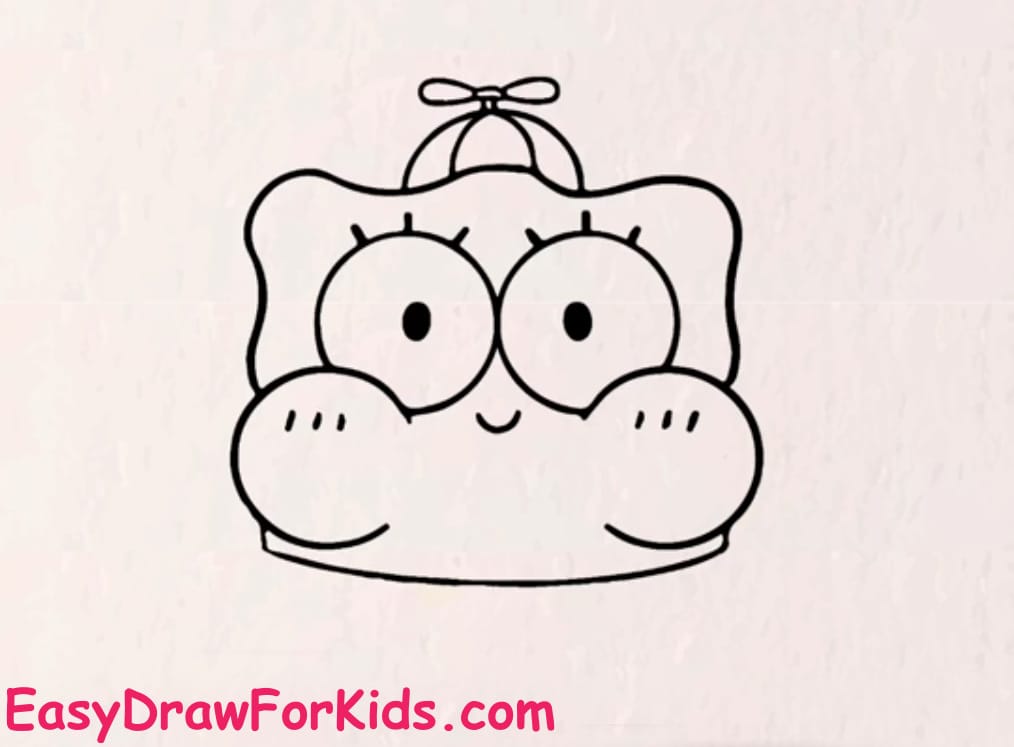 cute spongebob drawing step 7