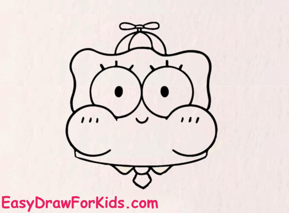 cute spongebob drawing step 8
