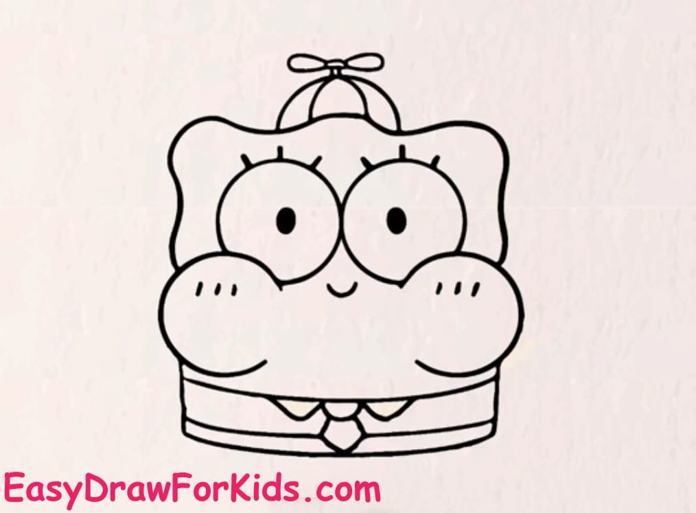 cute spongebob drawing step 9