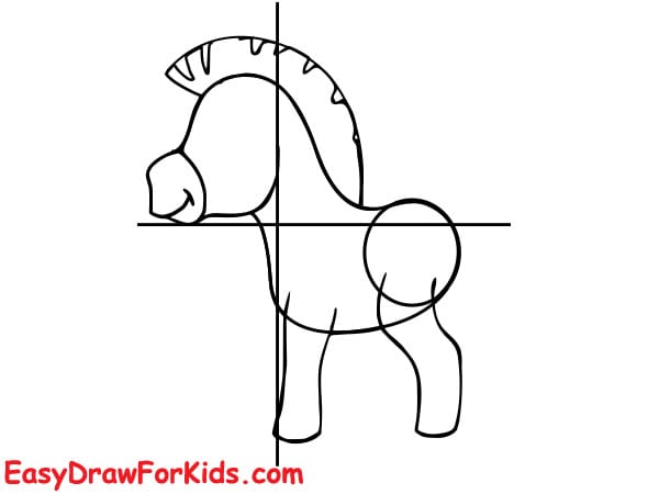 cute zebra drawing step 4
