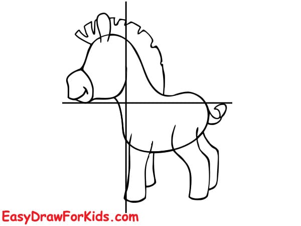 cute zebra drawing step 5