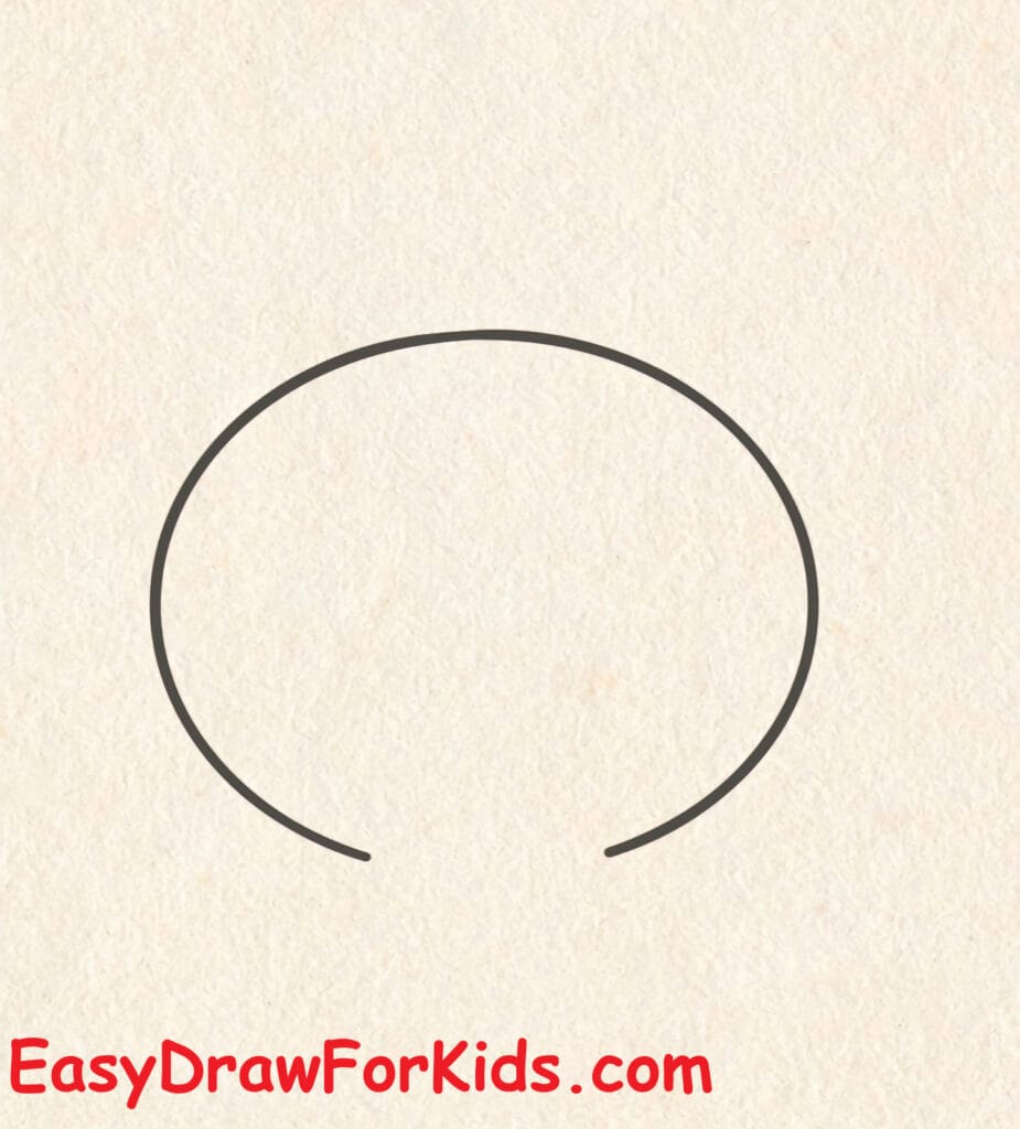 easy doraemon drawing step 1