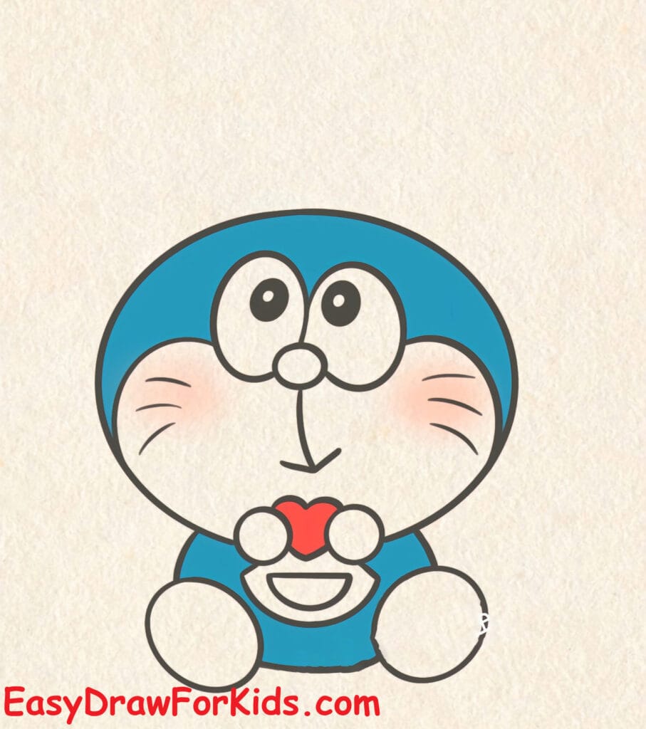 easy doraemon drawing step 10