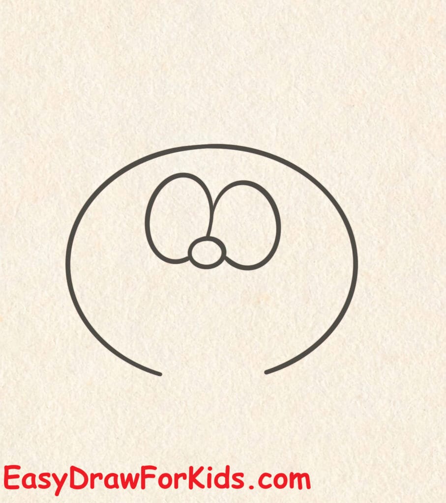 easy doraemon drawing step 2