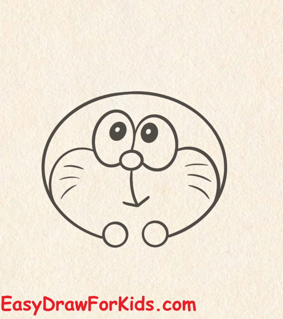 easy doraemon drawing step 5