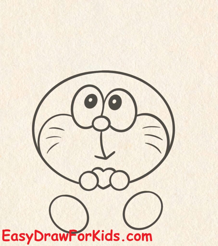 easy doraemon drawing step 7