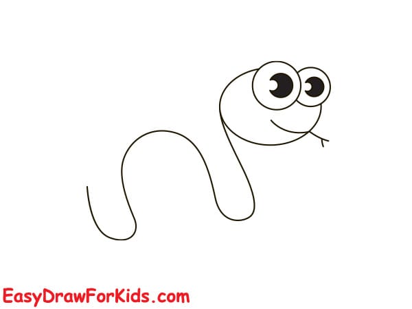 easy snake drawing step 3