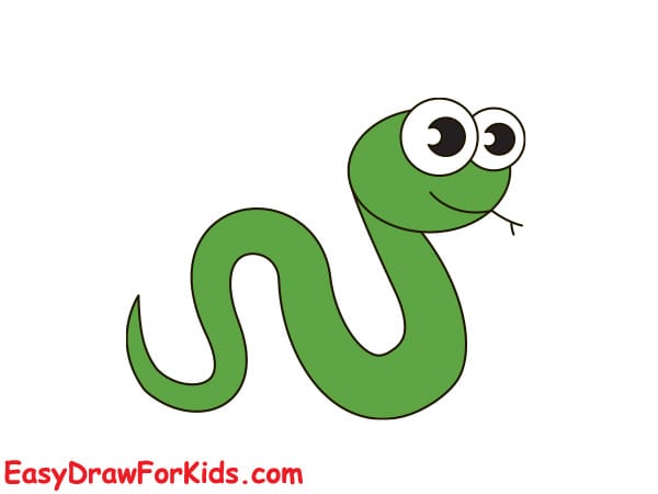 easy snake drawing step 5