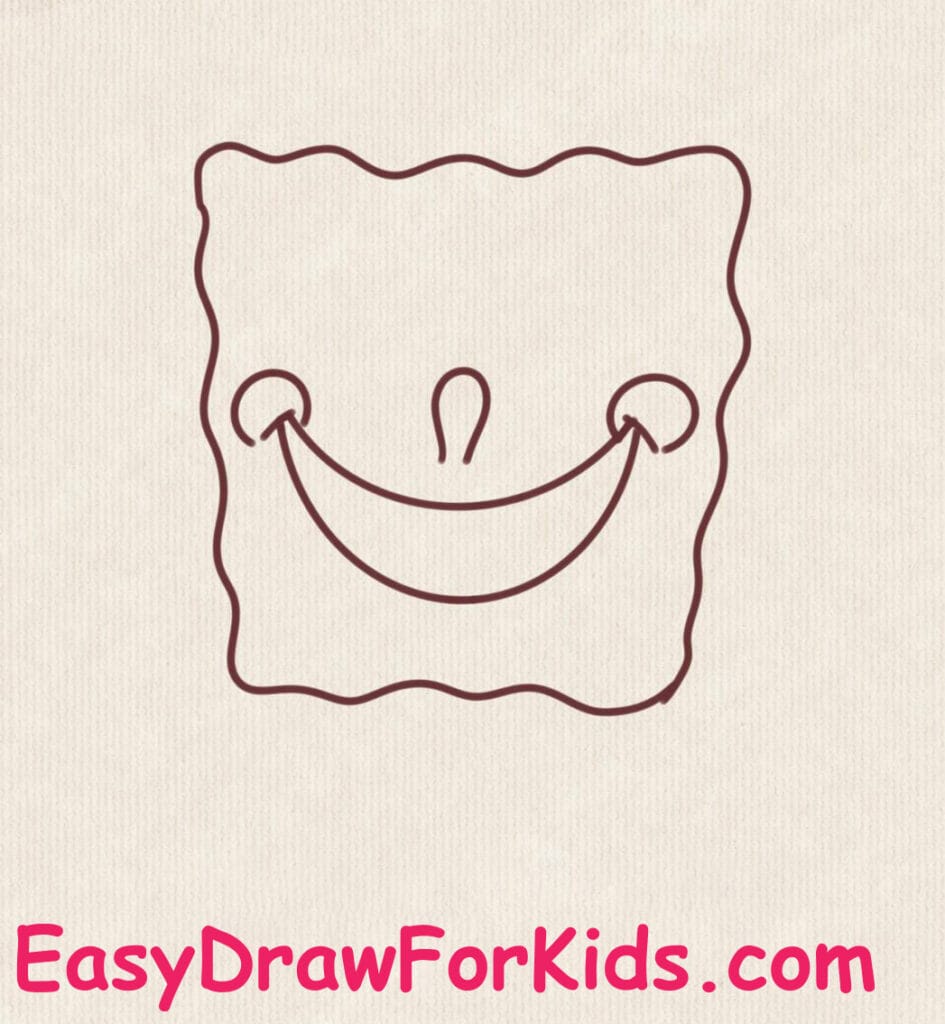 cute spongebob squarepants drawing step 3